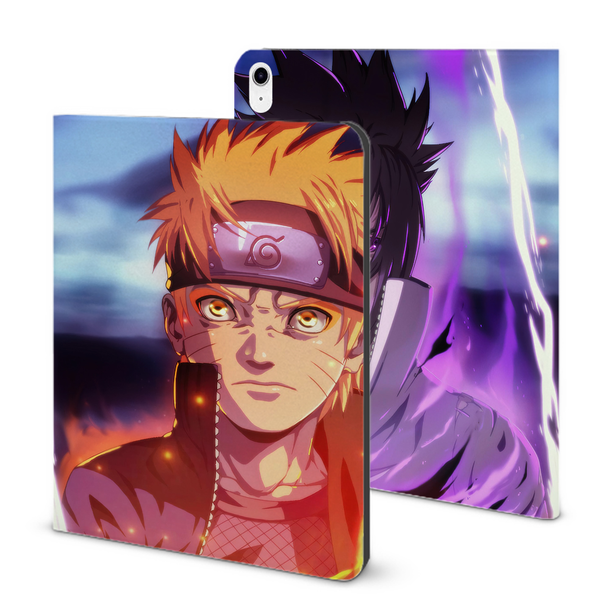 （画像用） NARUTO -ナルト- NARUTO -ナルト- 疾風伝 IPad ケース ブック型 PUレザー TPU 耐衝撃 軽量 薄型 ペン収納なし 全面保護 IPad 各モデル対応